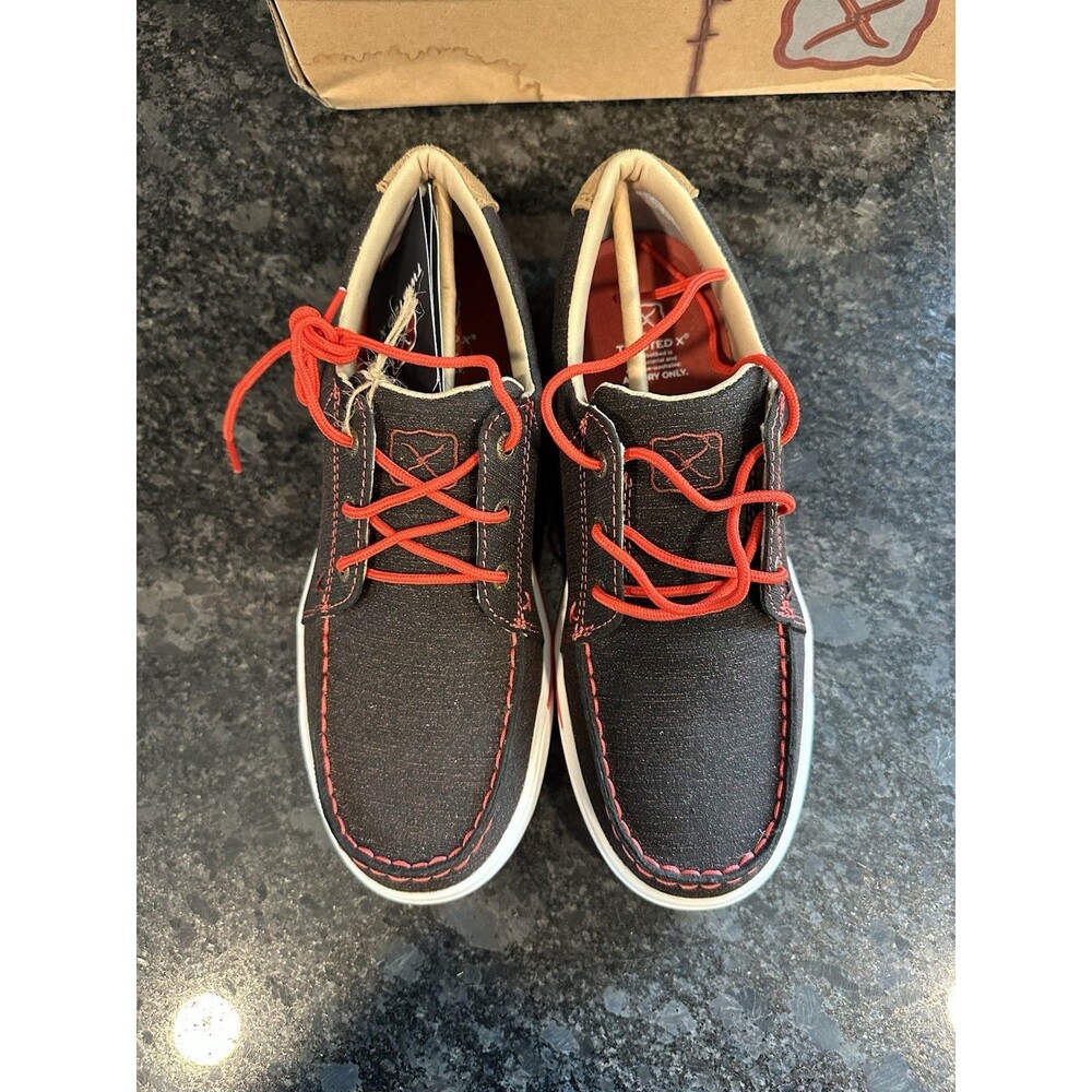 Twisted X Womens Black & Grenadine Kicks Shoes WCA0042 Sz. 9M Casual Comfort